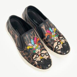 Dolce & Gabbana DG Family Leopard Slip-On Sneakers